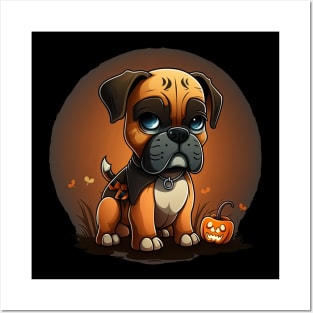 Boxer halloween Posters and Art